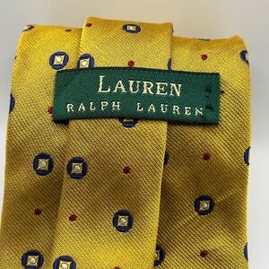 Lauren Ralph Lauren Yellow Patterned Tie